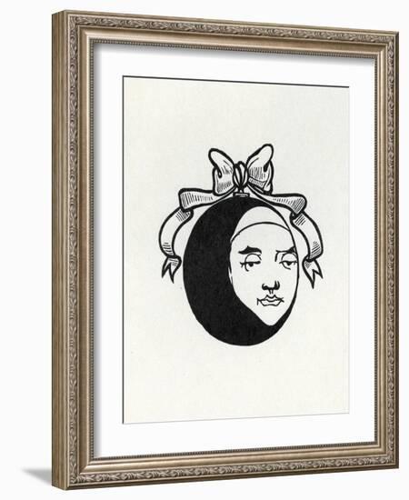 Design for Reverse Cover of 'Pierrot', 1896 (Litho)-Aubrey Beardsley-Framed Giclee Print