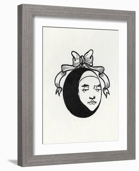 Design for Reverse Cover of 'Pierrot', 1896 (Litho)-Aubrey Beardsley-Framed Giclee Print