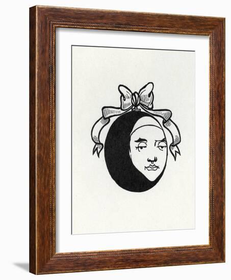 Design for Reverse Cover of 'Pierrot', 1896 (Litho)-Aubrey Beardsley-Framed Giclee Print