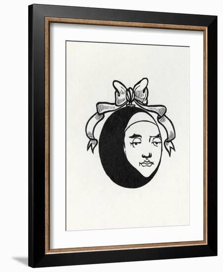 Design for Reverse Cover of 'Pierrot', 1896 (Litho)-Aubrey Beardsley-Framed Giclee Print