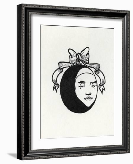 Design for Reverse Cover of 'Pierrot', 1896 (Litho)-Aubrey Beardsley-Framed Giclee Print