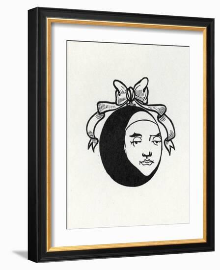 Design for Reverse Cover of 'Pierrot', 1896 (Litho)-Aubrey Beardsley-Framed Giclee Print