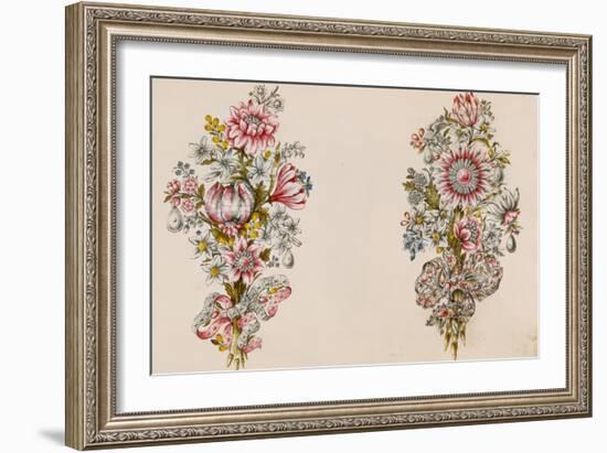 Design for Sprays of Flowers-Italian School-Framed Giclee Print