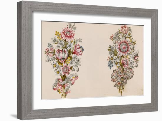 Design for Sprays of Flowers-Italian School-Framed Giclee Print