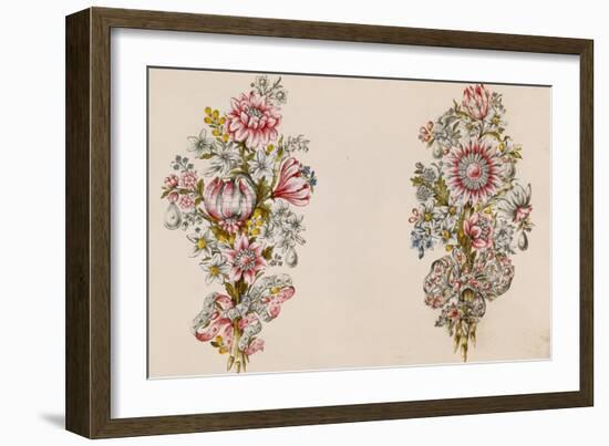 Design for Sprays of Flowers-Italian School-Framed Giclee Print