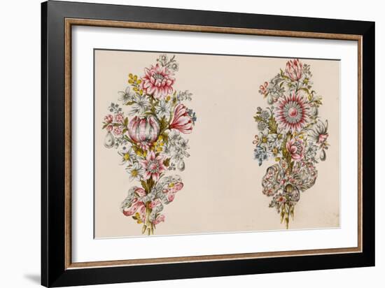 Design for Sprays of Flowers-Italian School-Framed Giclee Print