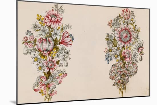 Design for Sprays of Flowers-Italian School-Mounted Giclee Print