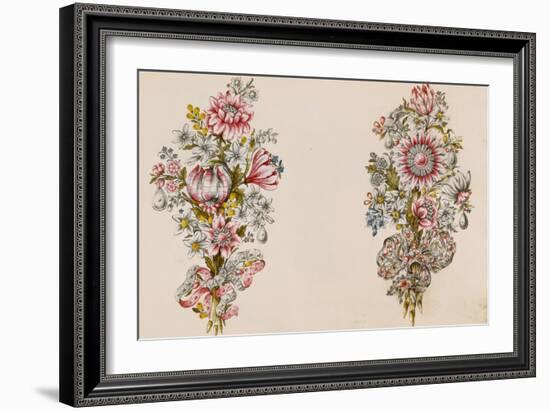 Design for Sprays of Flowers-Italian School-Framed Giclee Print