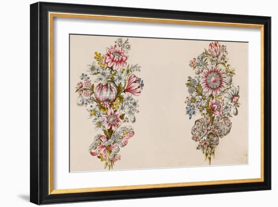 Design for Sprays of Flowers-Italian School-Framed Giclee Print