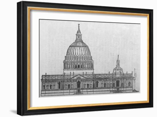 Design for St. Paul's Cathedral-null-Framed Giclee Print