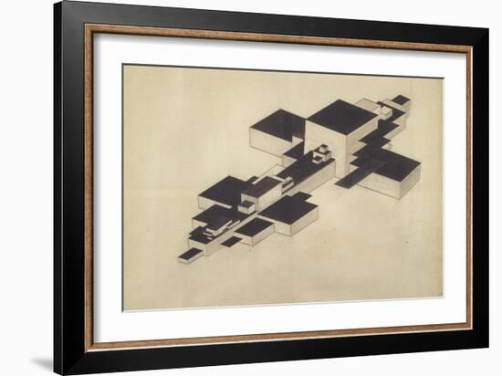 Design for Supremolet (Suprematist Plan)-Ilya Grigoryevich Chashnik-Framed Giclee Print