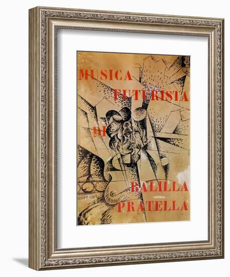 Design for the Cover of 'Musica Futurista' by Francesco Balilla Pratella (1880-1955), 1912-Umberto Boccioni-Framed Giclee Print