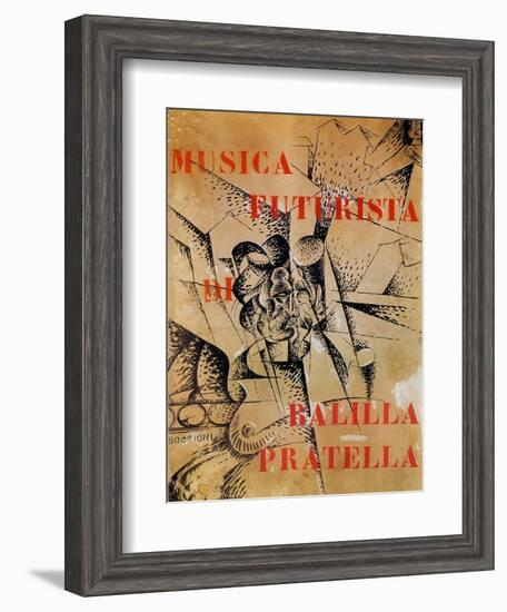 Design for the Cover of 'Musica Futurista' by Francesco Balilla Pratella (1880-1955), 1912-Umberto Boccioni-Framed Giclee Print