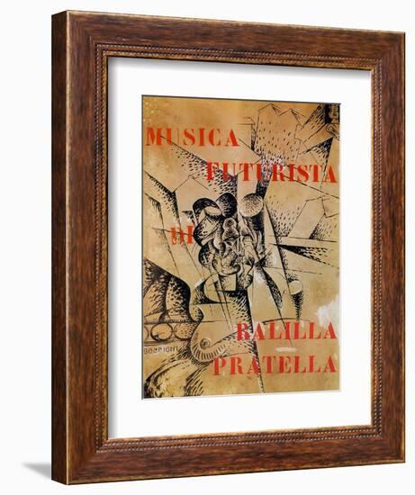 Design for the Cover of 'Musica Futurista' by Francesco Balilla Pratella (1880-1955), 1912-Umberto Boccioni-Framed Giclee Print