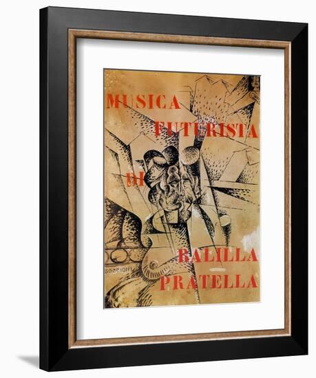 Design for the Cover of 'Musica Futurista' by Francesco Balilla Pratella (1880-1955), 1912-Umberto Boccioni-Framed Giclee Print