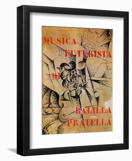 Design for the Cover of 'Musica Futurista' by Francesco Balilla Pratella (1880-1955), 1912-Umberto Boccioni-Framed Giclee Print