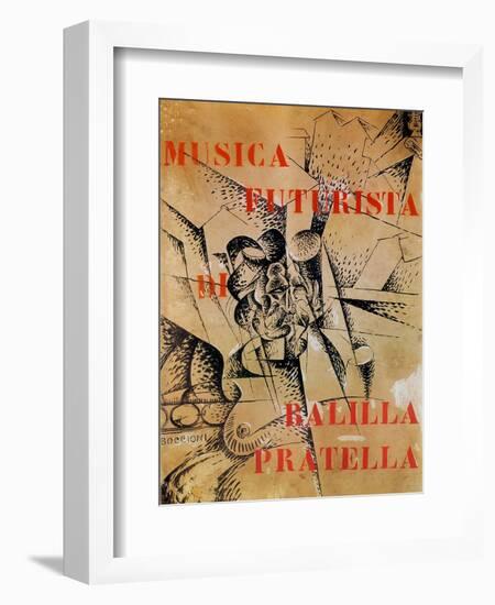 Design for the Cover of 'Musica Futurista' by Francesco Balilla Pratella (1880-1955), 1912-Umberto Boccioni-Framed Giclee Print