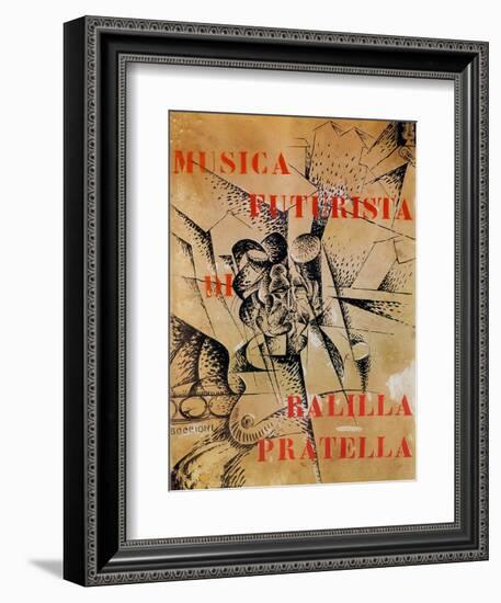 Design for the Cover of 'Musica Futurista' by Francesco Balilla Pratella (1880-1955), 1912-Umberto Boccioni-Framed Giclee Print