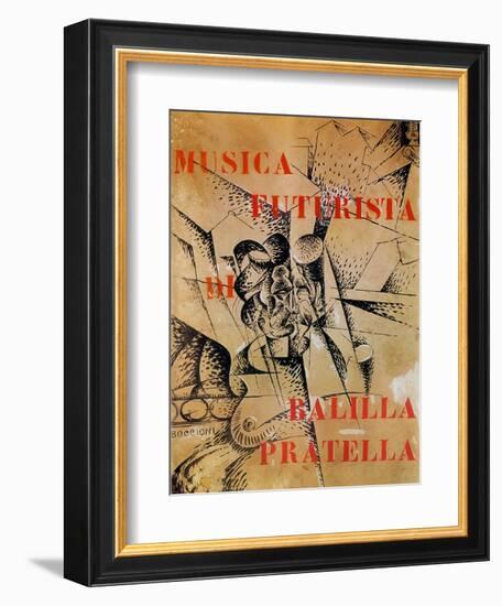 Design for the Cover of 'Musica Futurista' by Francesco Balilla Pratella (1880-1955), 1912-Umberto Boccioni-Framed Giclee Print