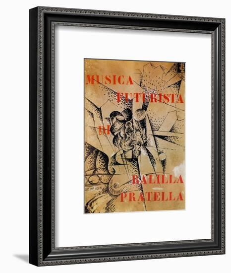 Design for the Cover of 'Musica Futurista' by Francesco Balilla Pratella (1880-1955), 1912-Umberto Boccioni-Framed Premium Giclee Print