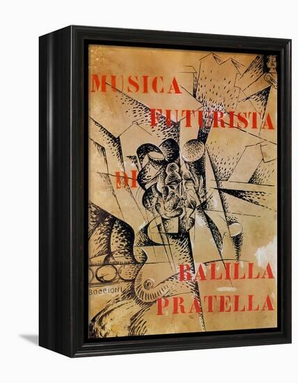 Design for the Cover of 'Musica Futurista' by Francesco Balilla Pratella (1880-1955), 1912-Umberto Boccioni-Framed Premier Image Canvas