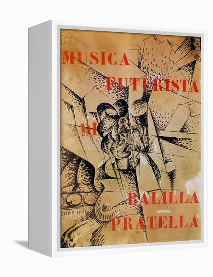 Design for the Cover of 'Musica Futurista' by Francesco Balilla Pratella (1880-1955), 1912-Umberto Boccioni-Framed Premier Image Canvas