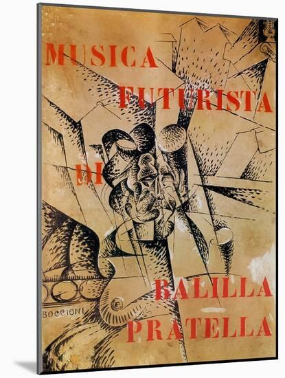 Design for the Cover of 'Musica Futurista' by Francesco Balilla Pratella (1880-1955), 1912-Umberto Boccioni-Mounted Giclee Print