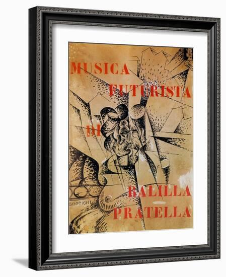 Design for the Cover of 'Musica Futurista' by Francesco Balilla Pratella (1880-1955), 1912-Umberto Boccioni-Framed Giclee Print