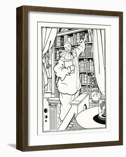 Design for the Cover of 'Pierrot', 1896 (Litho)-Aubrey Beardsley-Framed Giclee Print