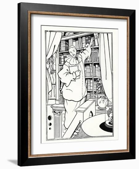 Design for the Cover of 'Pierrot', 1896 (Litho)-Aubrey Beardsley-Framed Giclee Print