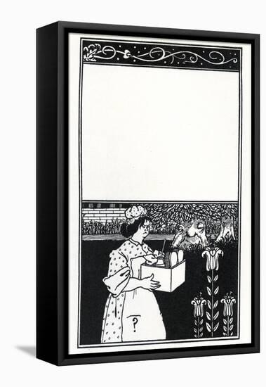 Design for the Cover of 'The Barbarous Britishers' by H.D. Traill (Litho)-Aubrey Beardsley-Framed Premier Image Canvas