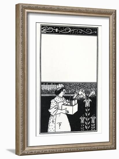 Design for the Cover of 'The Barbarous Britishers' by H.D. Traill (Litho)-Aubrey Beardsley-Framed Giclee Print