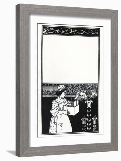 Design for the Cover of 'The Barbarous Britishers' by H.D. Traill (Litho)-Aubrey Beardsley-Framed Giclee Print