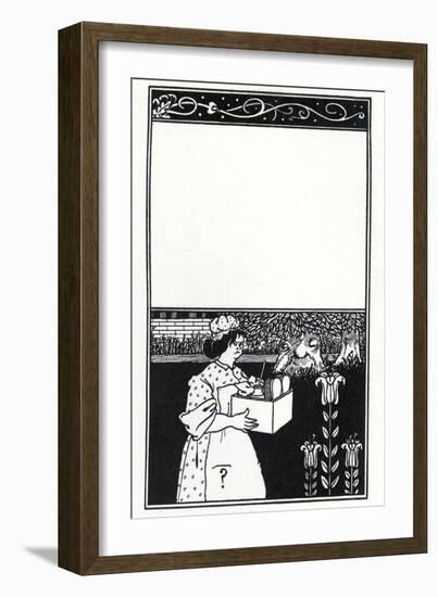 Design for the Cover of 'The Barbarous Britishers' by H.D. Traill (Litho)-Aubrey Beardsley-Framed Giclee Print