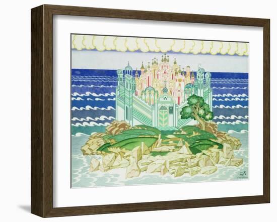 Design for the Decor of the 1928 Production of Rimsky-Korsakov's Opera 'Grad Kitezh' in Paris, 1928-Ivan Bilibin-Framed Giclee Print