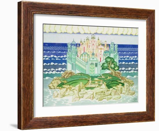 Design for the Decor of the 1928 Production of Rimsky-Korsakov's Opera 'Grad Kitezh' in Paris, 1928-Ivan Bilibin-Framed Giclee Print