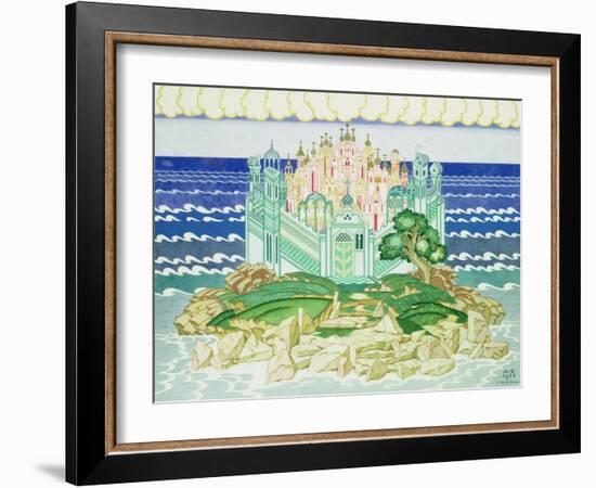 Design for the Decor of the 1928 Production of Rimsky-Korsakov's Opera 'Grad Kitezh' in Paris, 1928-Ivan Bilibin-Framed Giclee Print