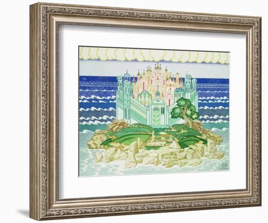 Design for the Decor of the 1928 Production of Rimsky-Korsakov's Opera 'Grad Kitezh' in Paris, 1928-Ivan Bilibin-Framed Giclee Print