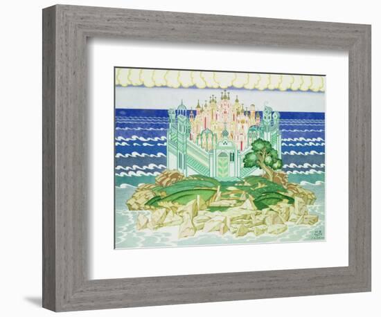 Design for the Decor of the 1928 Production of Rimsky-Korsakov's Opera 'Grad Kitezh' in Paris, 1928-Ivan Bilibin-Framed Giclee Print