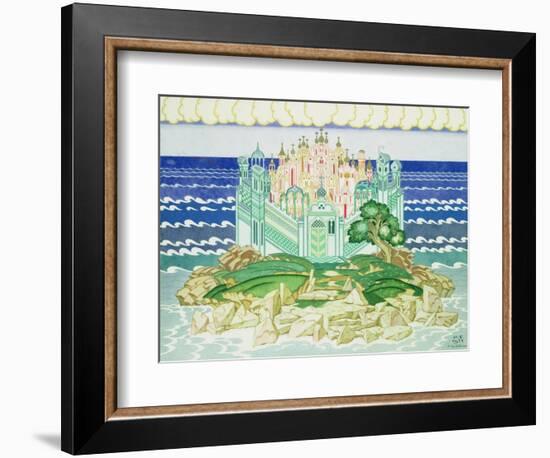 Design for the Decor of the 1928 Production of Rimsky-Korsakov's Opera 'Grad Kitezh' in Paris, 1928-Ivan Bilibin-Framed Giclee Print