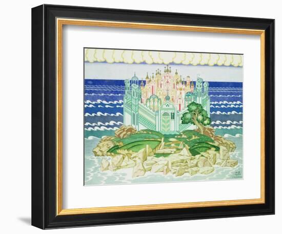 Design for the Decor of the 1928 Production of Rimsky-Korsakov's Opera 'Grad Kitezh' in Paris, 1928-Ivan Bilibin-Framed Giclee Print