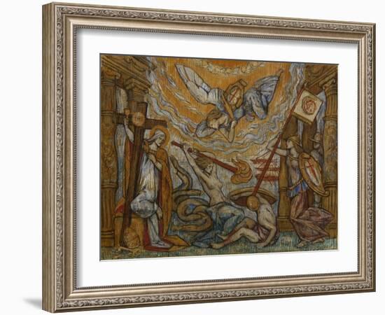 Design for the Drop Curtain of a Play-Charles Ricketts-Framed Giclee Print