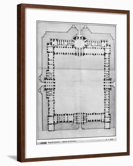 Design For the Eastern Buildings of the Louvre, from Recueil du Louvre-Louis Le Vau-Framed Giclee Print