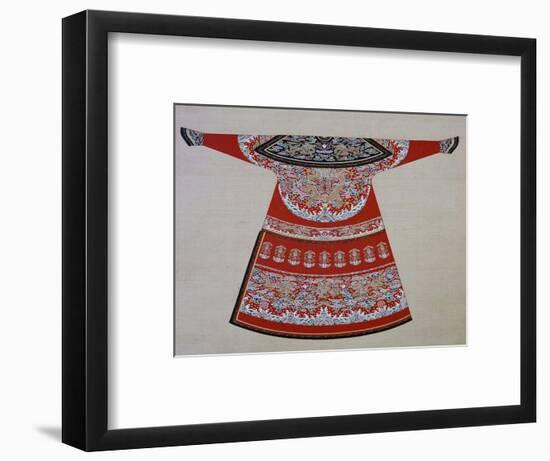 Design for the embroidered court robe of a Chinese Emperor, 19th century. Artist: Unknown-Unknown-Framed Giclee Print