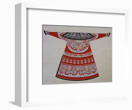 Design for the embroidered court robe of a Chinese Emperor, 19th century. Artist: Unknown-Unknown-Framed Giclee Print
