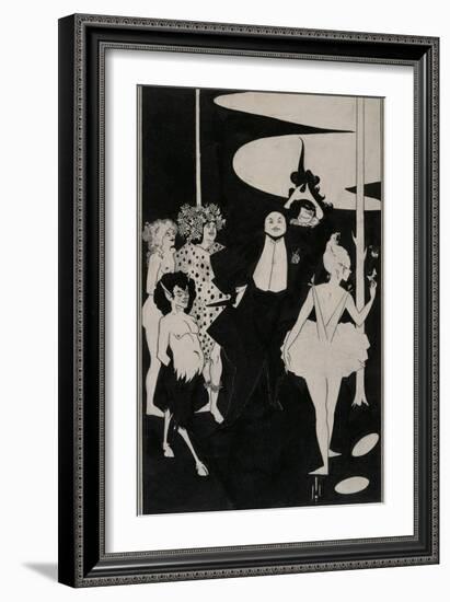 Design for the Frontispiece to John Davidson's Plays-Aubrey Beardsley-Framed Giclee Print