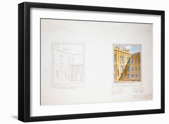 Design for the Inner Court, Chatsworth-Sir Jeffry Wyatville-Framed Giclee Print