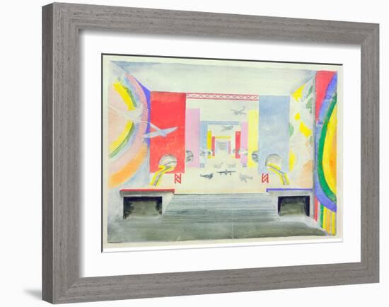 Design for the Interior of the Aviation Pavillion at the World Exhibition in Paris, 1937-Robert Delaunay-Framed Giclee Print