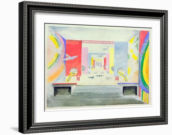 Design for the Interior of the Aviation Pavillion at the World Exhibition in Paris, 1937-Robert Delaunay-Framed Giclee Print