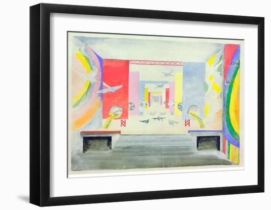 Design for the Interior of the Aviation Pavillion at the World Exhibition in Paris, 1937-Robert Delaunay-Framed Giclee Print